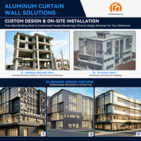 Système de bardage métallique pour façade de bâtiment en aluminium revêtu de PVDF, panneaux muraux en aluminium pour façades de bâtiments modernes