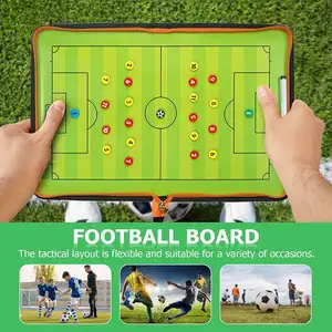 Grosir papan taktik sepak bola dengan magnet dan pena spidol papan pelatih penghapus kering sepak bola papan papan papan klip