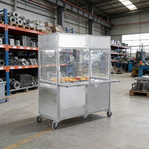 Carrito Plegable de Acero Inoxidable con 4 Ruedas, Resistente a la Corrosión, Ideal para Venta Ambulante de Helados, Hot Dogs, Café, Papas Fritas y Otros Snacks - Product Image 6