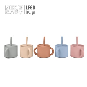 Gobelet à bec verseur en silicone pliable pour bébé, sans BPA, de qualité alimentaire, avec couvercle et poignée, très vendu - Product Image 5