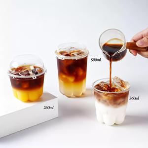 Vaso <span class=keywords><strong>de</strong></span> Plástico Desechable con Diseño <span class=keywords><strong>de</strong></span> Garra <span class=keywords><strong>de</strong></span> <span class=keywords><strong>Gato</strong></span>, Servicio OEM |   Vaso Transparente/Negro <span class=keywords><strong>de</strong></span> 260-500 ml, Apto para Alimentos, para Cafeterí<span class=keywords><strong>a</strong></span>, Venta al por Mayor - Product Image 6