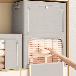 Meubles de chambre à coucher : Armoire de rangement empilable, Boîte de rangement en tissu pour vêtements, Organisateur de rangement pliable - Product Image 1