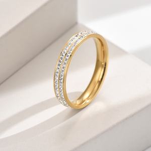 Anillo de Acero Inoxidable Dorado al por Mayor, Anillos de Moda en Oro Rosa/Dorado y Anillo que No se Destiñe, Joyería de Moda al por Mayor, Productos para Mujer - Product Image 2