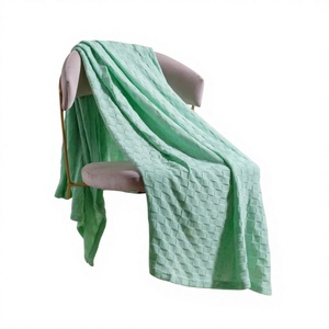 Heavy Quality First-rate Quality Warmth Luxury Eco-Friendly Winter Acrylic Knitted Plush Sherpa <b>Throw</b> Blanket <b>for</b> Sofa <b>Bed</b> Couch - Product Image 1