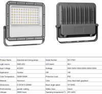 Projecteurs LED étanches haute puissance IP67 ultra-minces 30W 50W 100W 150W 200W, éclairage extérieur pour jardin, 3000-6500K, vente chaude