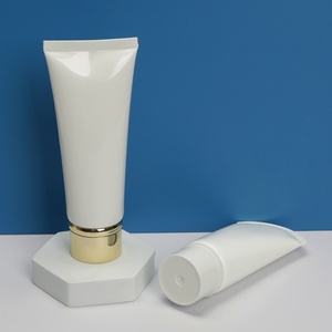 Tube souple cosmétique blanc brillant ou mat vide avec couvercle à clapet, impression personnalisée, 5g, 20g, 30g, 50g, 60g, 80g, 100g, 200g - Product Image 4