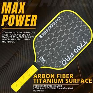 Racchetta da Pickleball in Fibra di Carbonio Toray T700 Durevole, Nucleo a Nido d'Ape Gen4 per Partite Professionali - Product Image 2