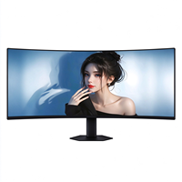 Monitor Komputer Baru 34 Inci 4K60Hz HDR VA Hitam Waktu Respons 5ms Dudukan Putar yang Dapat Disesuaikan Port DP/ Bisnis 21:9
