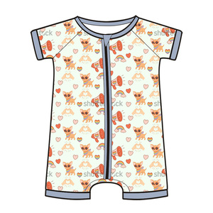 <span class=keywords><strong>Pyjama</strong></span> court à manches courtes pour bébé avec motif singe et banane, collection printemps, motif animalier, vente flash - Product Image 4