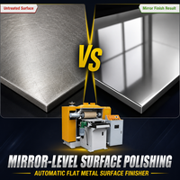 Machine de polissage professionnelle pour surfaces miroir en acier inoxydable - Finitionnateur automatique à plat avec système de contrôle PLC de précision