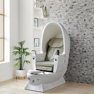 Luxus Nagel Salon Ausrüstung Weißes Ei geformt Fuß Spa Maniküre Stuhl Moderne Pediküre Stühle Spa mit <span class=keywords><strong>Massage</strong></span> - Product Image 2