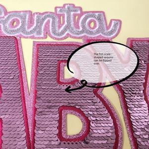 Parches de Fieltro Termoadhesivos con Lentejuelas y Bordado de PVC con Diseño Navideño de Moda Inglesa para Bolsos y Abrigos - Product Image 5