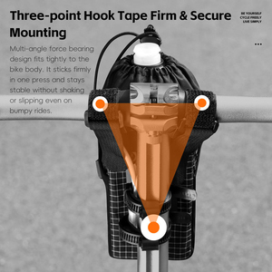 Sacoche de guidon pliable pour vélo, idéale pour les trajets urbains et le cyclisme en extérieur, en TPU/Polyester, portable et légère - Product Image 4