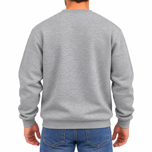 Camisetas de Algodón de Manga Larga Extra Grandes para Hombre, Sudadera con Cuello Redondo, Unisex, con Logotipo Personalizado - Product Image 4