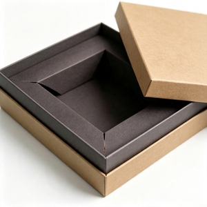 Cajas rígidas de papel kraft personalizadas, de forma rectangular, para embalaje de regalo de alta gama con inserto de EVA para joyería, relojes y gafas. - Product Image 1