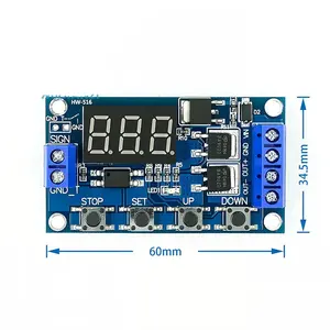 DC 12V 24V Dual MOS LED Digital Time Delay Relay Trigger Cycle Timer Delay Switch Circuit Board Timing Control Module DIY