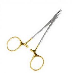 BISONS Portaagujas Oftálmico Manual Derf, Instrumento Quirúrgico de Acero Inoxidable, Portaagujas Oftálmico de Alta Calidad con Certificación CE - Product Image 1