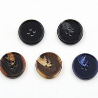 Boutons ronds en résine de haute qualité, costume pour hommes et femmes, coupe-vent, chemise, pull, 4 trous, bouton de vêtement en plastique