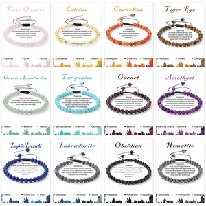 Bracelet de cheville en perles d'améthyste et œil de tigre naturelles de 6 mm, fait main, tressé, en pierres, pour femmes, hommes, unisexe, bijou de pied, cadeau de yoga et de guérison - Product Image 2