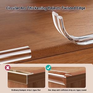 Striscia trasparente Anti-collisione in PVC eco-friendly Non tossico bordo del tavolo del bambino protezione <span class=keywords><strong>angolo</strong></span> parete di protezione pasta per i bambini - Product Image 2