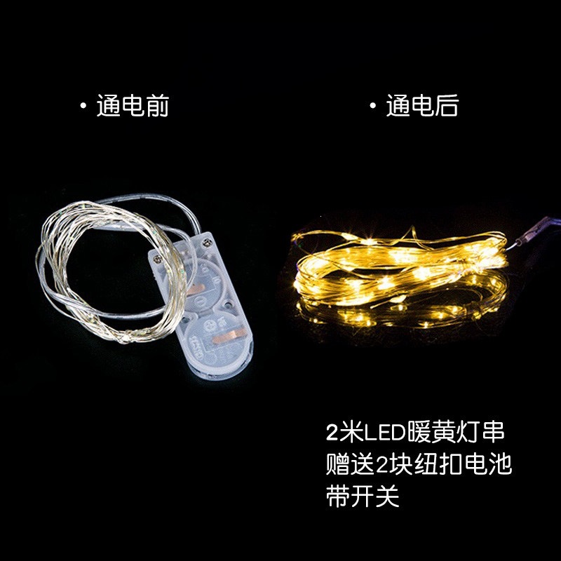 LED string lights [2 meters] with warm yellow light