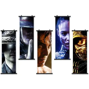 Character Canvas Home Decoration Mortal Kombat Poster Print Pictures Wall Art Plastic Scroll Hanging Painting Bedside Background