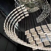 Lustres sur mesure non standard, lampes d'art d'ingénierie pour salon, taille moyenne, LED en fer, installation facile, CRI élevé 70 50000