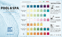 Tiras de prueba rápida Vista para tratamiento de agua de piscina y spa, kit 7 en 1 para detección de pH, alcalinidad total y cloro, en tira/bote