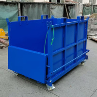 Bac à benne basculante pour chariot élévateur à fourche, empilable, écologique, pour le transport de matériaux de construction