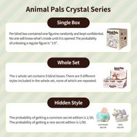 Figurines d'action de la série Animal PAl Crystal, boîte mystère, design aléatoire, jouets mignons à collectionner, cadeaux de Noël
