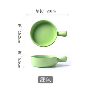 Tazón de Cerámica Estilo Nórdico <span class=keywords><strong>para</strong></span> el Hogar, Tazón <span class=keywords><strong>para</strong></span> <span class=keywords><strong>Desayuno</strong></span> o Ramen <span class=keywords><strong>con</strong></span> <span class=keywords><strong>Asa</strong></span>, Tazón Grande <span class=keywords><strong>para</strong></span> Hornear, Vajilla Individual Creativa - Product Image 6