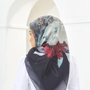 Bufanda de gasa de algodón con bordado Floral Sulam personalizado para mujer, chal bordado a mano, pañuelo étnico para Hijab y diseño musulmán - Product Image 2