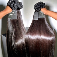 Venta al por Mayor de Cabello Humano Virgen Vietnamita e Indio de Grado 12A, Sin Procesar, 100% Alineado con la Cutícula, Extensiones de Cabello Humano
