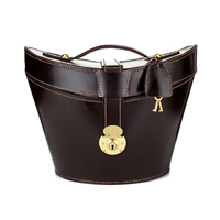 Boîte de rangement portable verrouillable pour chapeau Fedora de voyage, avec poignée en cuir, personnalisable, en velours, pour chapeau haut de forme ou bob