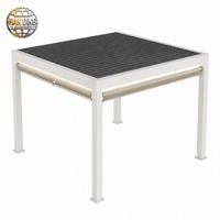 Pergola à lames orientables en aluminium pour toiture urbaine, aluminium de qualité marine, toit à lames 100 % étanche, marque privée prise en charge