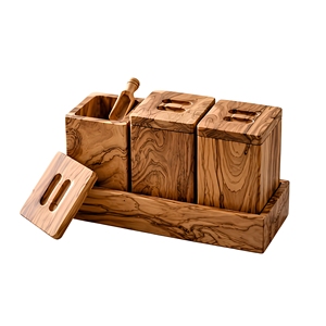 Handmade Wooden <b>Storage</b> <b>Jar</b> Airtight Lid Natural Wood Container <b>for</b> <b>Kitchen</b> <b>Storage</b> 250mL Capacity Classic Design Eco-Friendly - Product Image 1