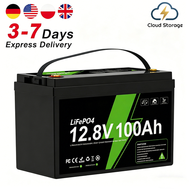 Best Seller 12V 100Ah LiFePO4 Battery for RV & Marine Solar Systems Built-in 100A BMS 4000 Cycles -10C to 55C Operating Temp