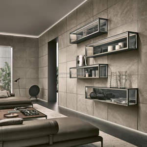 Moderno e minimalista di lusso modulare in metallo alluminio telaio a parete vetrina con luce a Led per soggiorno camera da letto principale Villa - Product Image 4