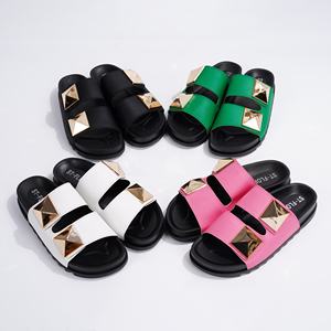 <span class=keywords><strong>Sandali</strong></span> con Fibbia da Donna a Prezzo di Fabbrica, Ciabatte di Lusso con Borchie, Scarpe Estive Slip-on, <span class=keywords><strong>Sandali</strong></span> Piatti da Donna - Product Image 4