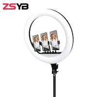 Nouvel Arrivage RL-18 Anneau Lumineux 18 Pouces 2700-6500K 45W avec Trépied pour Diffusion en Direct et Vidéo, 3 Supports Téléphone et Télécommande