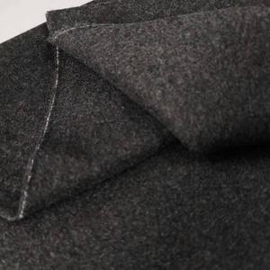 560g/<span class=keywords><strong>M</strong></span> 50% wol semua musim abu-abu gelap Melton mantel kain wol kain cocok untuk pria dan wanita mantel kain harga rendah - Product Image 6