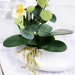 Decoración de mesa para el hogar, orquídeas artificiales en maceta de 23 pulgadas - Product Image 6