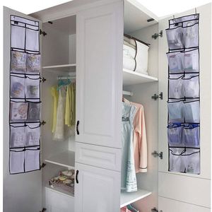<b>Large</b> 12-Pocket <b>Square</b> Fabric Storage Organizer Bag Eco-Friendly Over-The-Door Foldable Hanging Shoe Sundries Custom Transparent - Product Image 1