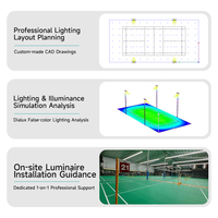 Éclairage LED anti-éblouissement pour terrains de pickleball, tennis et cricket, SMD ROHS IP66, garantie 5 ans, haute luminosité