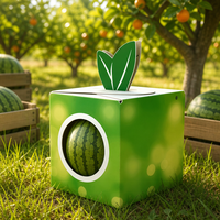 Boîte de livraison de produits frais pour le commerce électronique, en carton ondulé kraft, taille personnalisée, avec aérations, emballage alimentaire