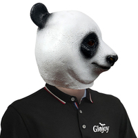Masque intégral en plastique de panda mignon, accessoire de costume de fête pour événements d'Halloween, thème amusant pour adultes, vente en gros