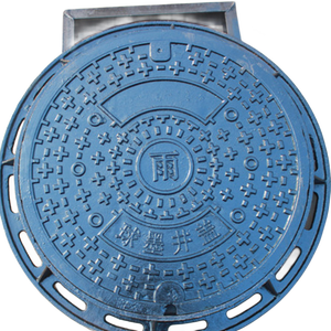 공장용 사각/원형 탱크 맨홀 커버 솔리드 탑 섬유/철/연성철/600X600 주철 접근 맨홀 커버 - Product Image 4