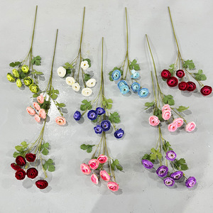 Flores Artificiales de Loto de 6 Cabezas, Decoración de Boda de Seda, Exhibición en el Suelo - Product Image 2