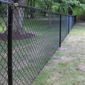 Valla de Eslabón de Cadena, Panel de Malla de Alambre Ciclónico, Negro, Galvanizado, 100 Pies, Juego Deportivo - Product Image 6