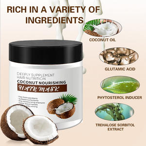 Shampooing nourrissant et hydratant à l'huile de noix de coco bio pour le cuir chevelu, aux acides aminés et antipelliculaires, ensemble après-shampooing et traitement des cheveux - Product Image 4